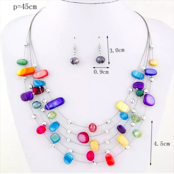 Layered beaded necklace - Picture 1 of 3